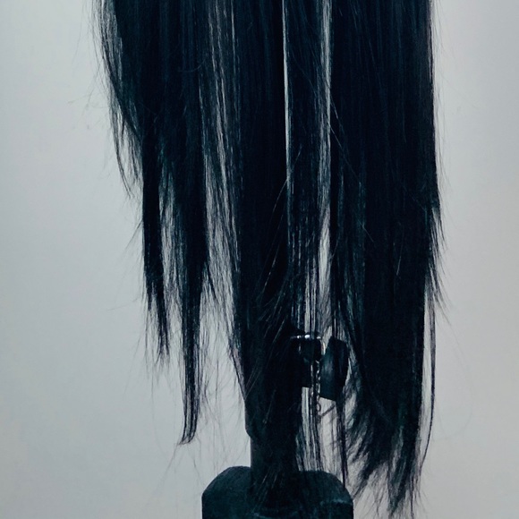 Long Black 36” Premium Fiber Lace Front Wig for Daily Wear or Events - Picture 2 of 9